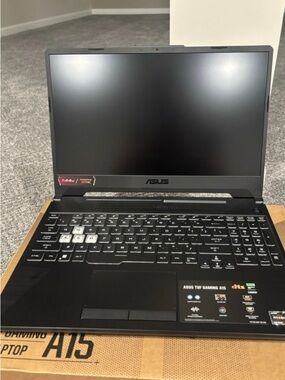 ASUS Black Gaming Laptop with White Highlighted WASD Keys